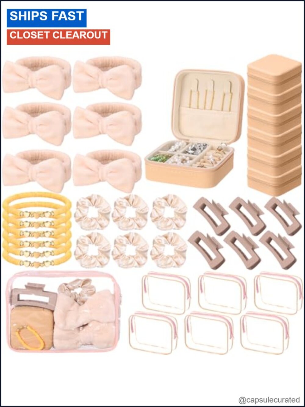 36 Pc Teen Girl Spa Sleepover Party Favors Set, Headbands Scrunchies Bracelets